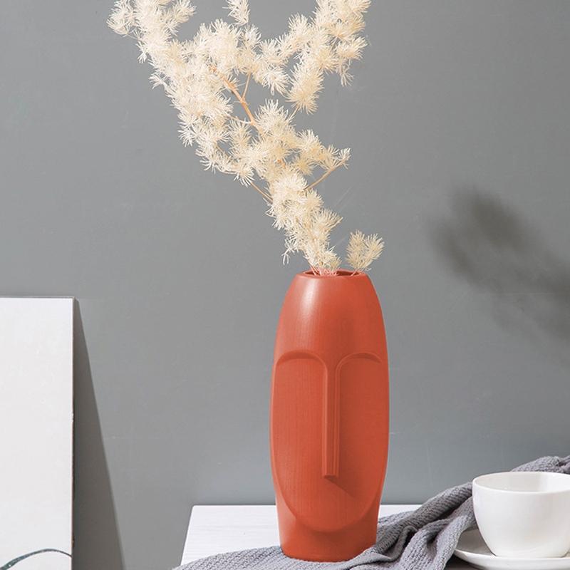 V562-C1061593060DBT-202503041636-00 Thickened Pe Vase for Dried Flower Arrangements - Durable Drop-proof and Crack-proof - Rose Pink - Image 1