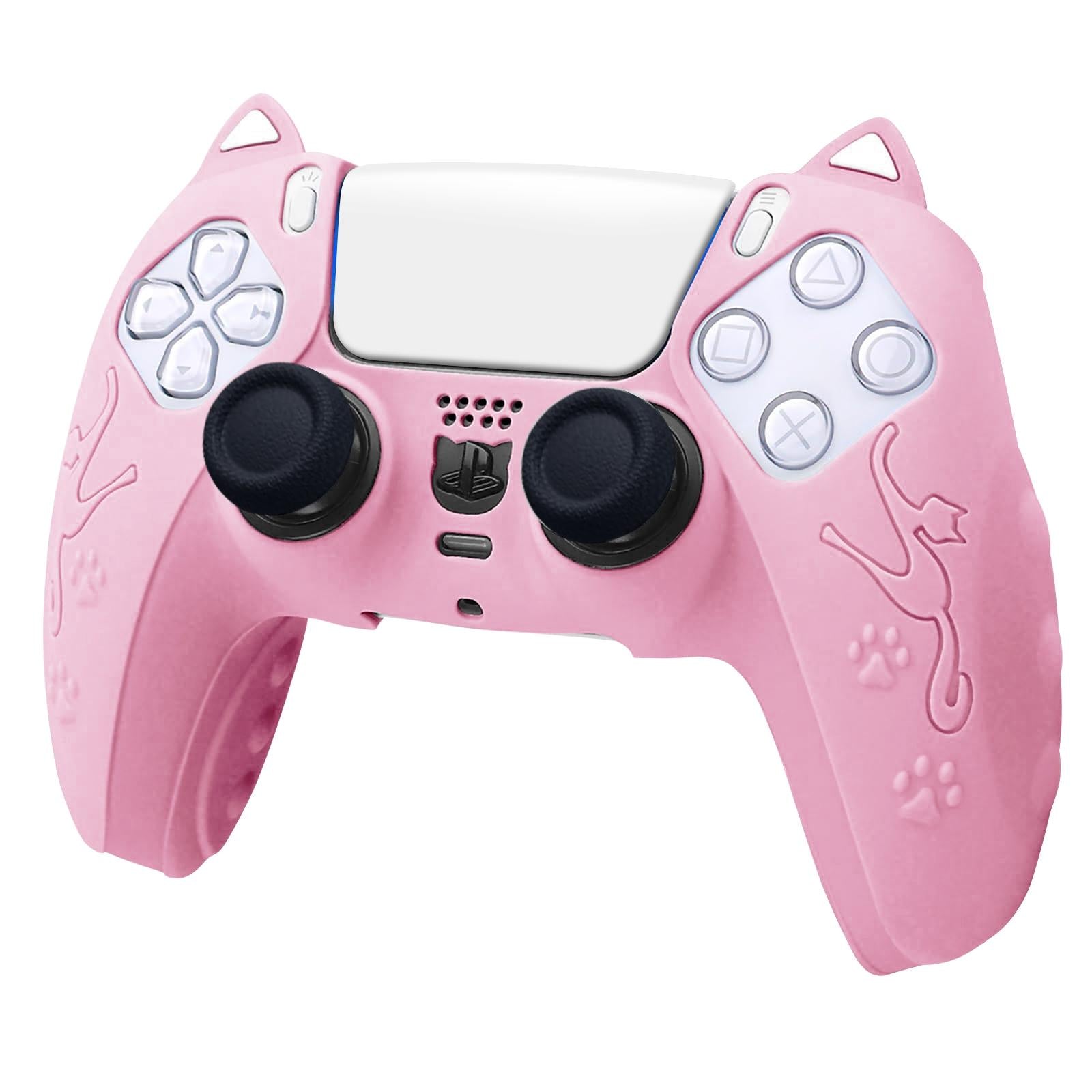 V562-C106506600ADE-202504181917-00 Silicone Cat Ear Gamepad Cover for Sony Ps5 - Pink - Image 1