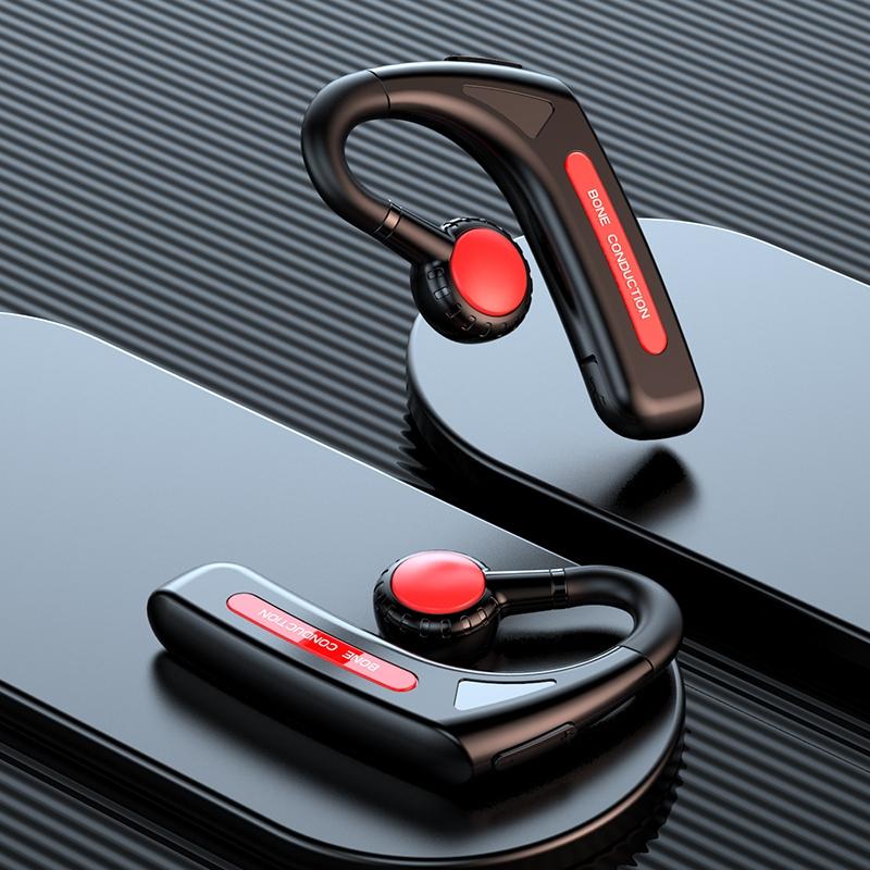 V562-C106828100ADE-202505231807-00 Wireless Bone Conduction Bluetooth Headset - Hanging Ear Design - Red - Image 1