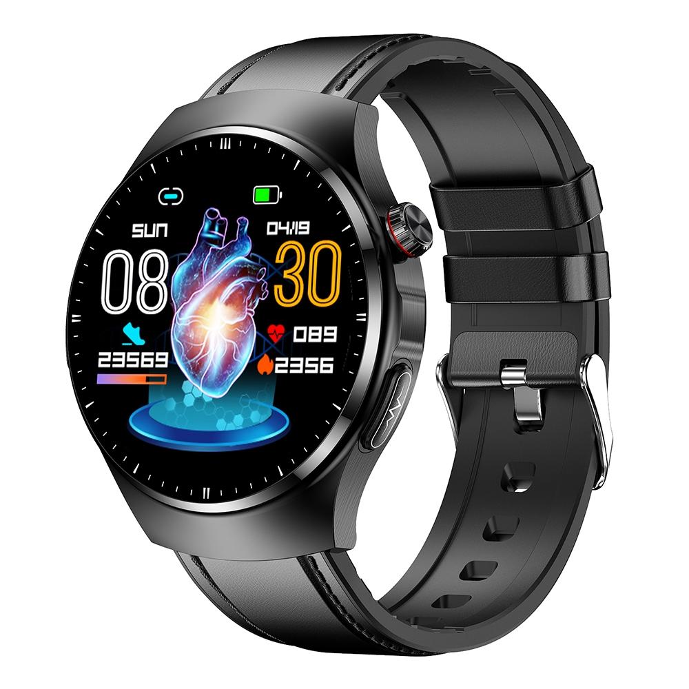 V562-C1072505060DBT-202504252113-00 1.39 Inch Ip67 Waterproof Sports Health Monitoring Smart Bluetooth Calling Watch - Black Leather - Image 1