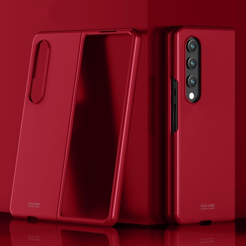 V562-C107733300ADE-202505291245-00 For Samsung Galaxy Z Fold4 5G Shockproof Skin - Breathable & Protective - Red - Image 1