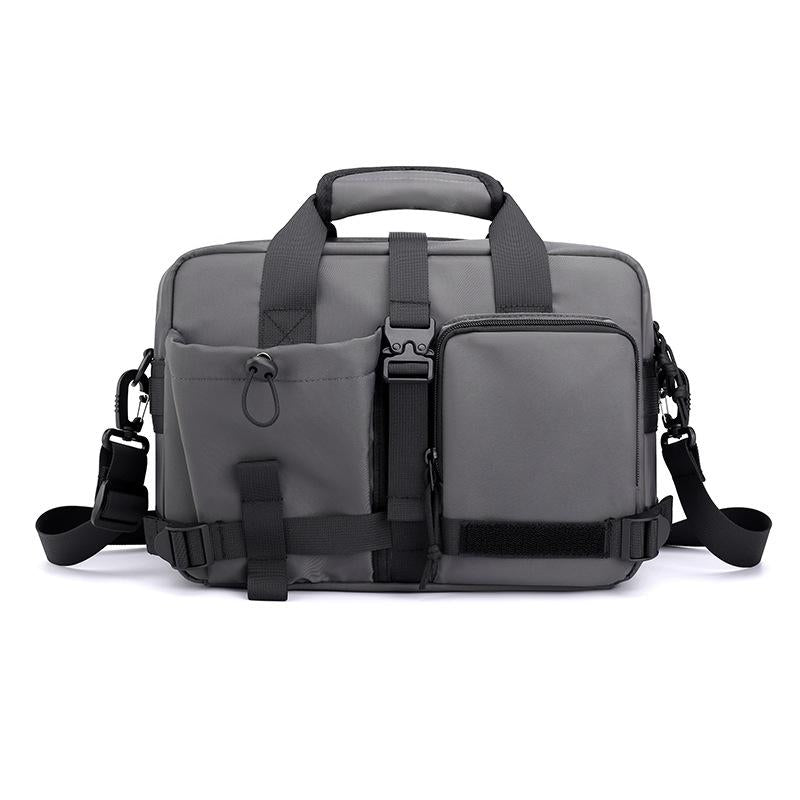 V562-C1081913060DBT-202502281830-00 Large Capacity Men Shoulder Messenger Bag Fits Laptops Multi Functional - Grey - Image 1