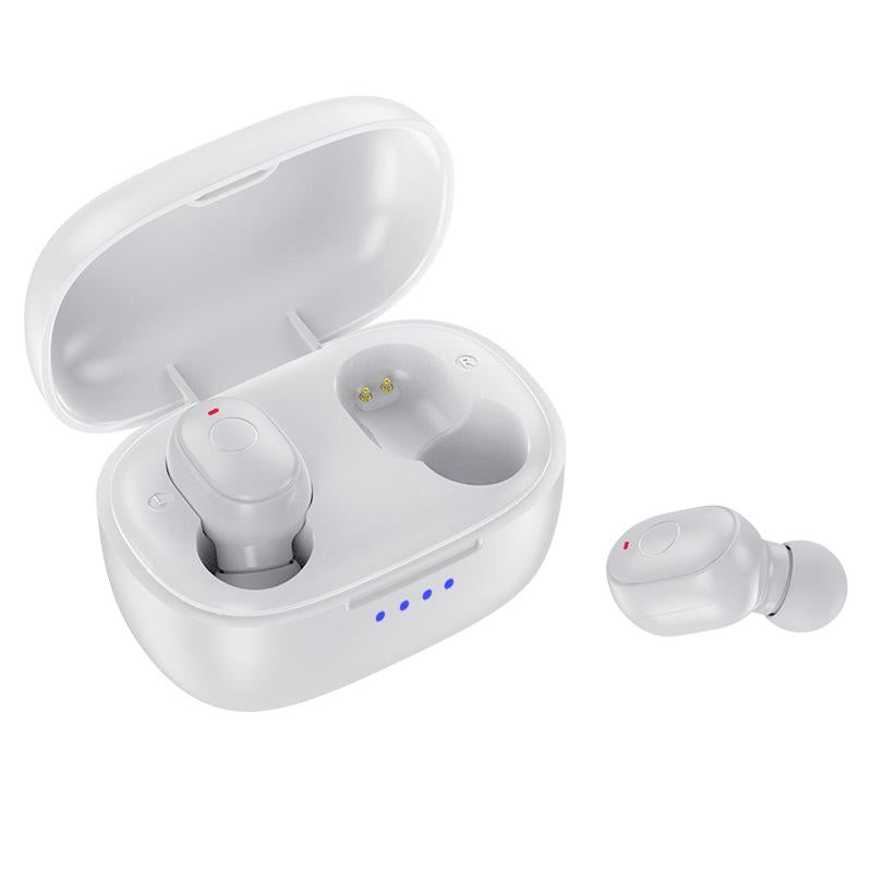 V562-C108266100AYS-202502241440-00 Waterproof Mini Touch-control Bluetooth Earphones with Noise Cancelling - White - Image 1