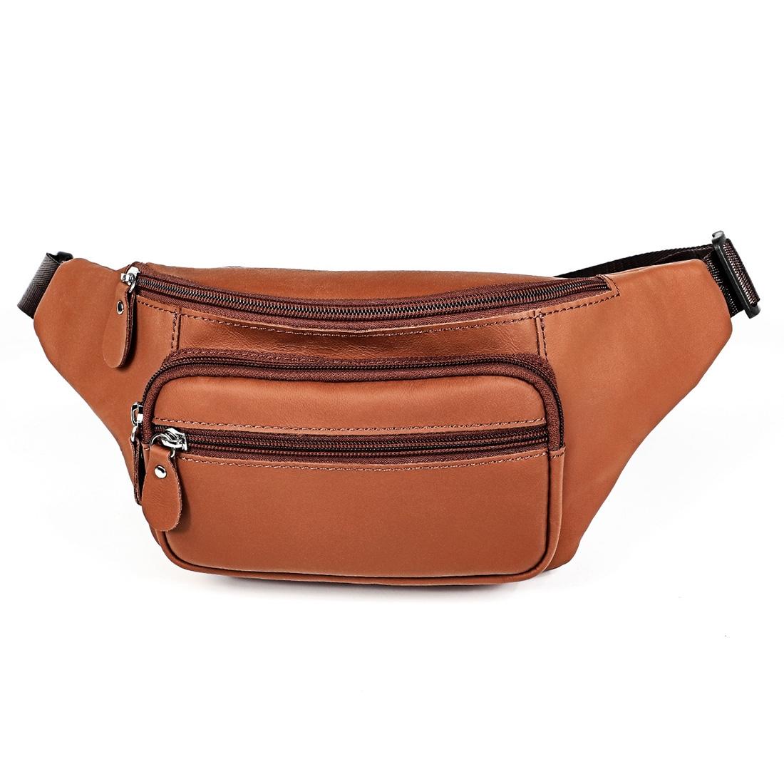 V562-C10879500ADE-202505191522-00 Outdoor Leather Shoulder Bag For Sports & Phone - Brown - Image 1