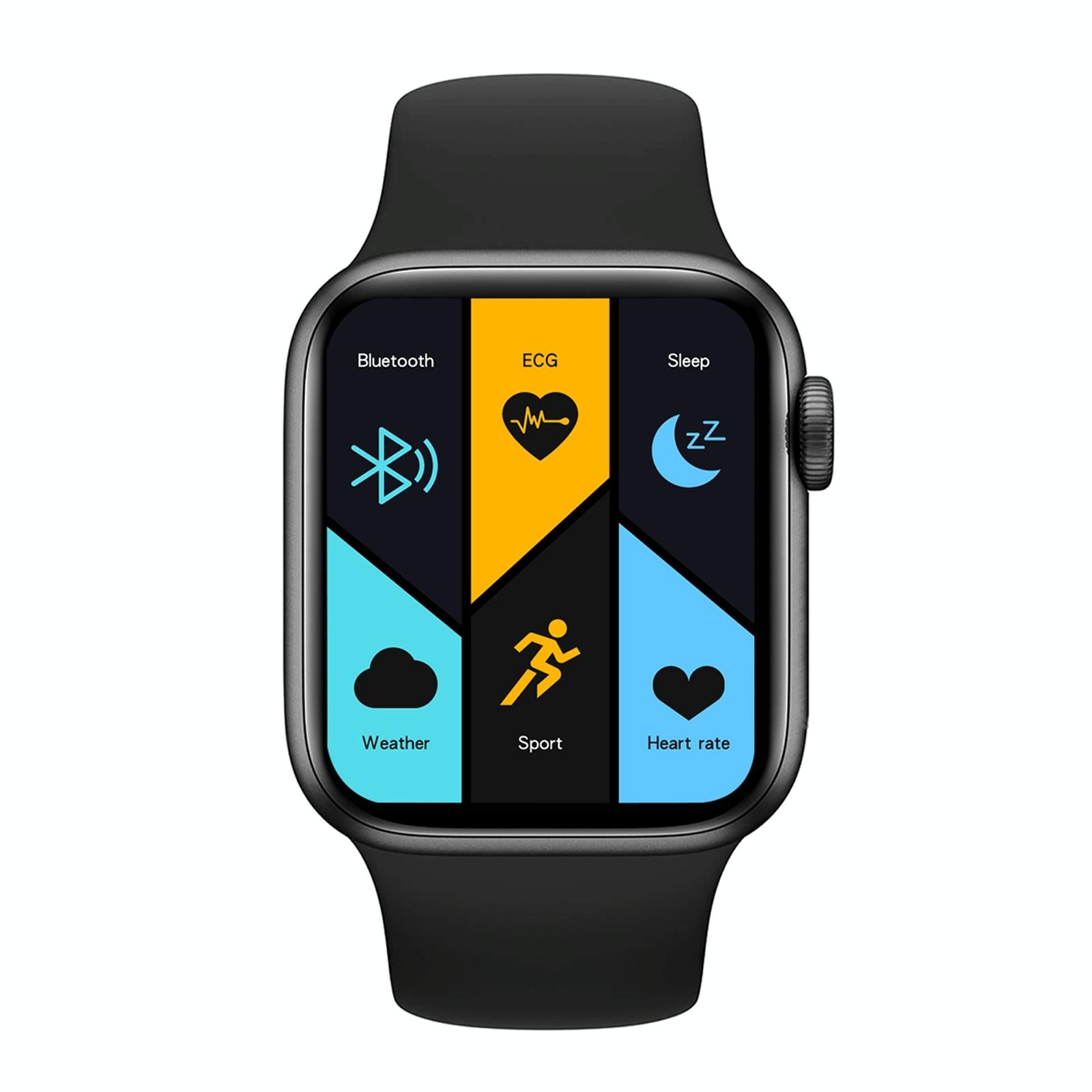 1.75 Inch Full Screen Ip67 Waterproof Smart Watch Support Sleep Monitor / Heart Rate Monitor / Bluetooth Call - Black