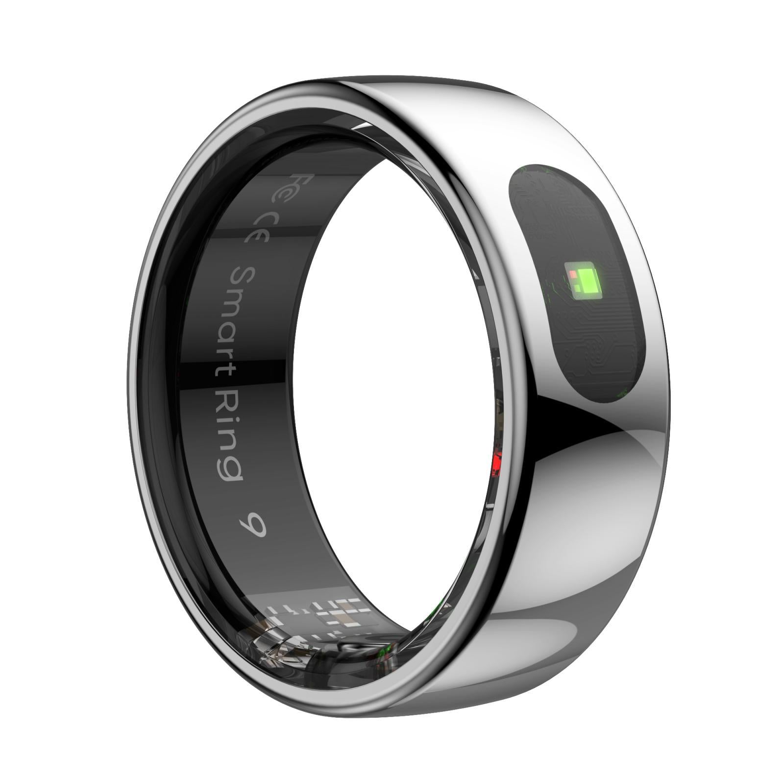 V562-C109197200AYS-202504281847-00 Smart Ring Heart Rate Blood Oxygen Sleep Sports Size 11 - Silver - Image 1