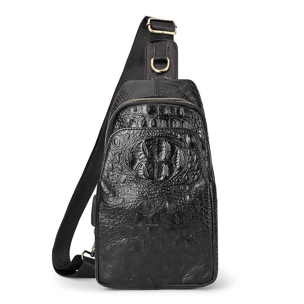 V562-C1097193060DBT-202505191532-00 Leather Men Crossbody Bag - Black - Image 1