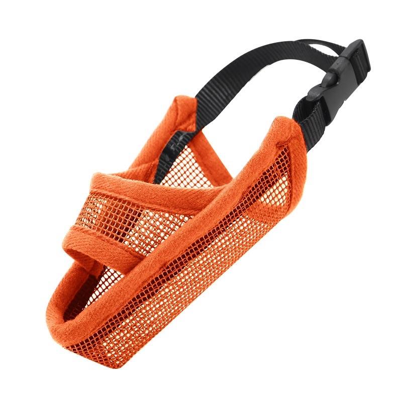 V562-C2016852650DBT-202503261932-00 Dog Mouth Cover Anti-Bite Mesh Dog Mouth Cover Medium And Large Dogs Anti-Drop Mask Xs - Orange - Image 1