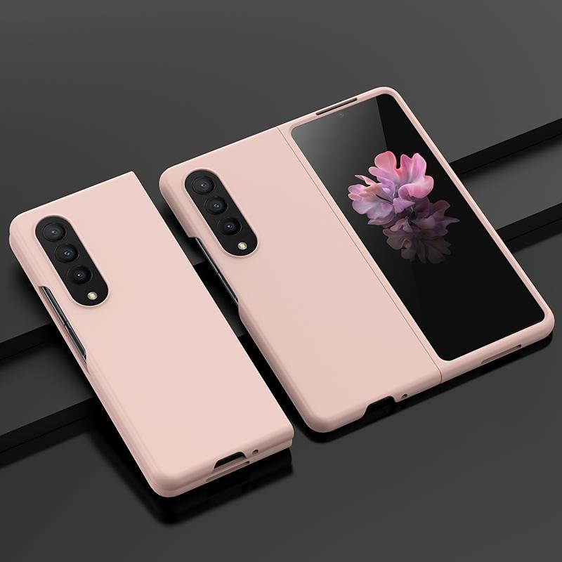V562-C205451300ADE-202504292035-00 For Samsung Galaxy z Fold4 5G Smooth Skin Phone Case with Big Hole Fuel Injection - Green - Image 1