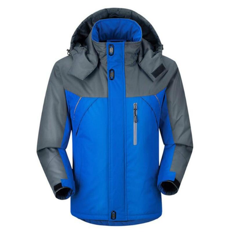 V562-C6086994140DBT-202505262037-00 Men Winter Thick Fleece Waterproof Outwear Down Jackets Coats - Size Xxxxxl Blue - Image 1