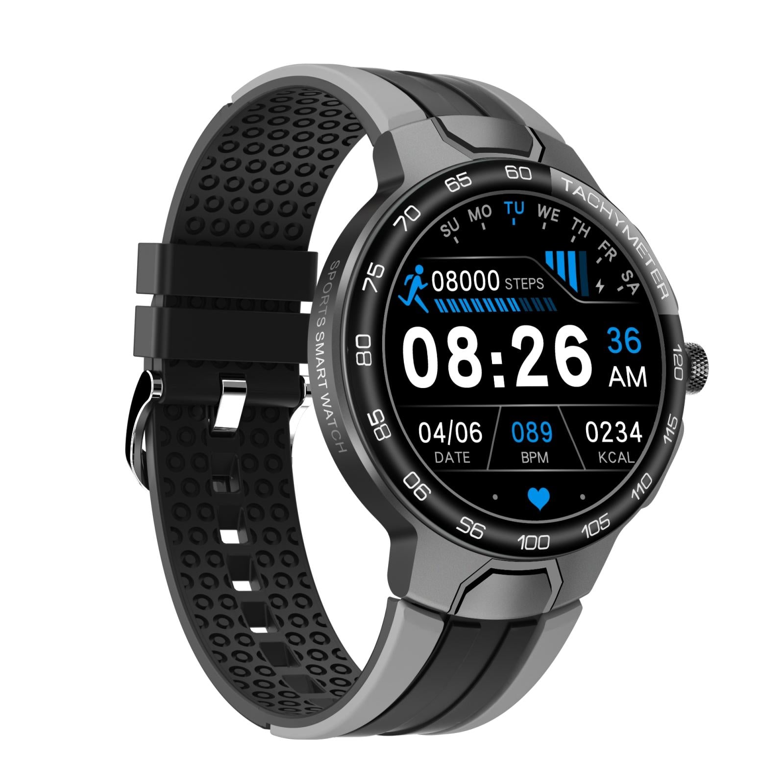 V562-D100764100ADE-202504252131-00 Waterproof Smart Wristband With Menstrual Cycle Reminder And Heart Rate Monitor - Grey - Image 1