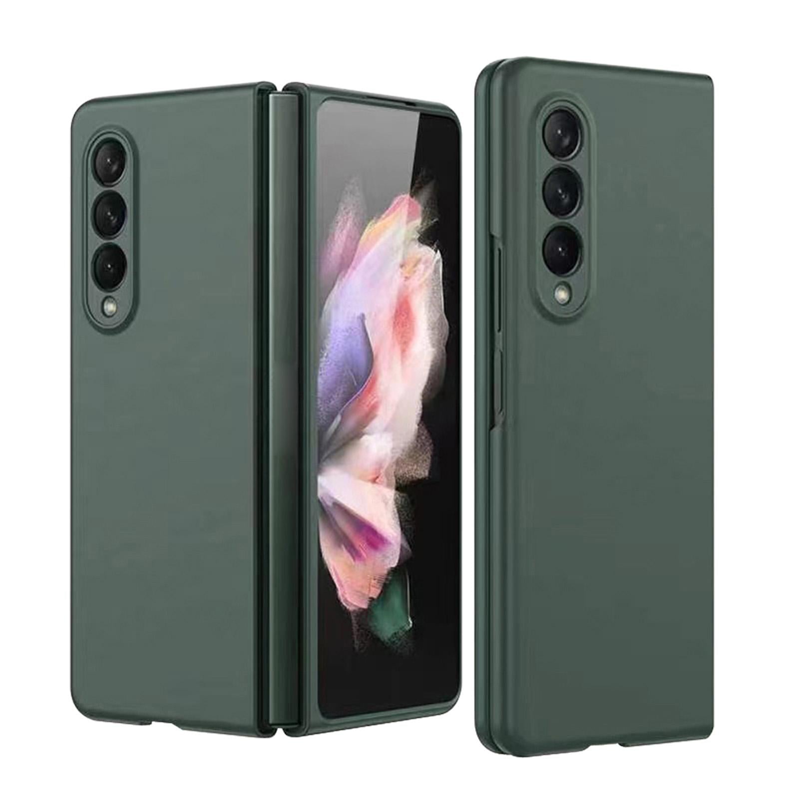 V562-D102252300ADE-202503211435-00 For Samsung Galaxy Z Fold4 5G Foldable Metal-Look Phone Case - Green - Image 1