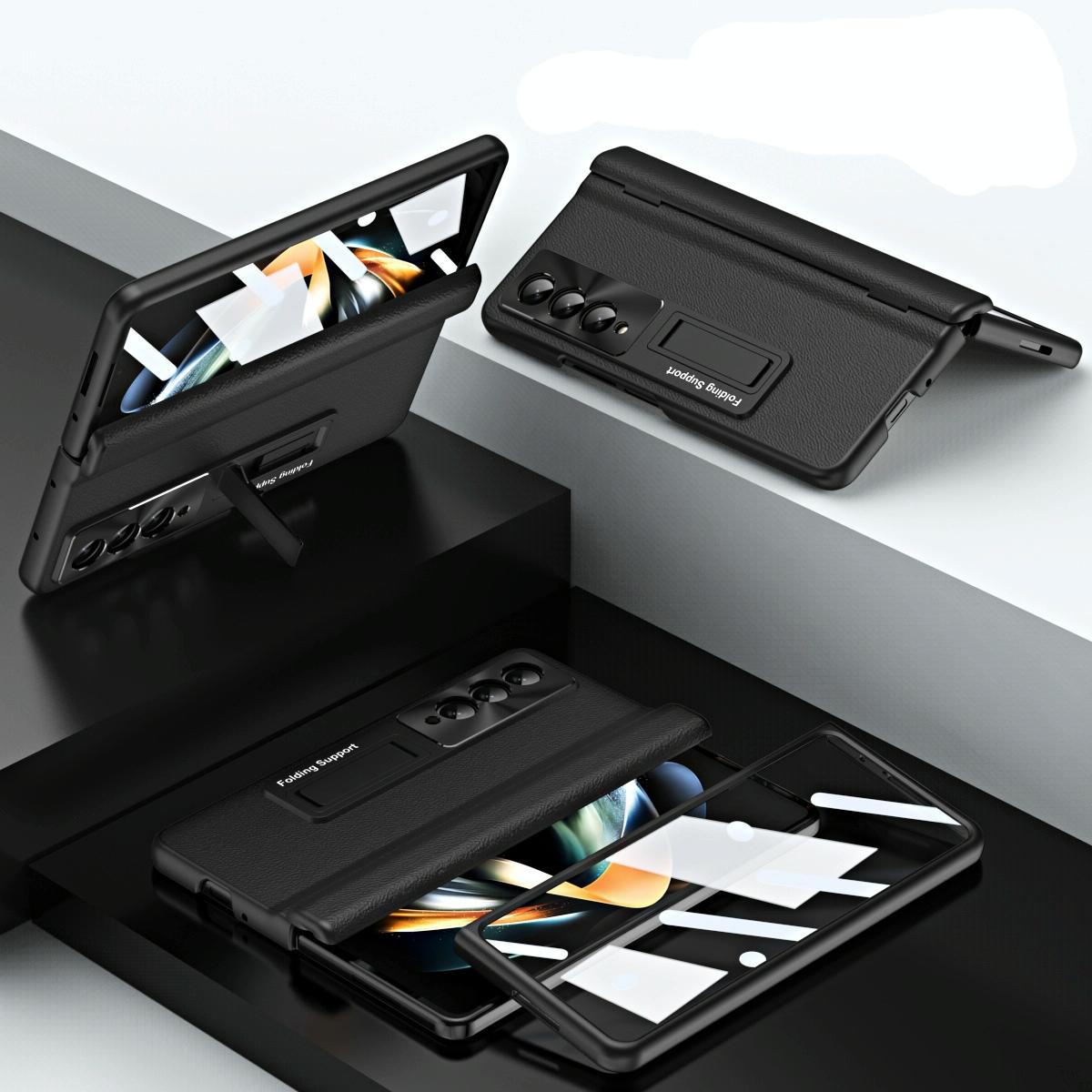 V562-D102511200AYS-202503211320-00 For Samsung Galaxy Z Fold4 5G Foldable Full Body Case - 360 Degree Folding - Black - Image 1