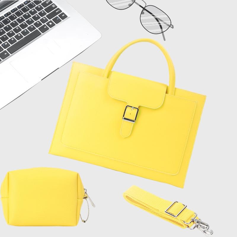 V562-D1039352060DBT-202502282131-00 Waterproof Laptop Bag with Power Pack - 13 Inches Portable - Goose Yellow - Image 1