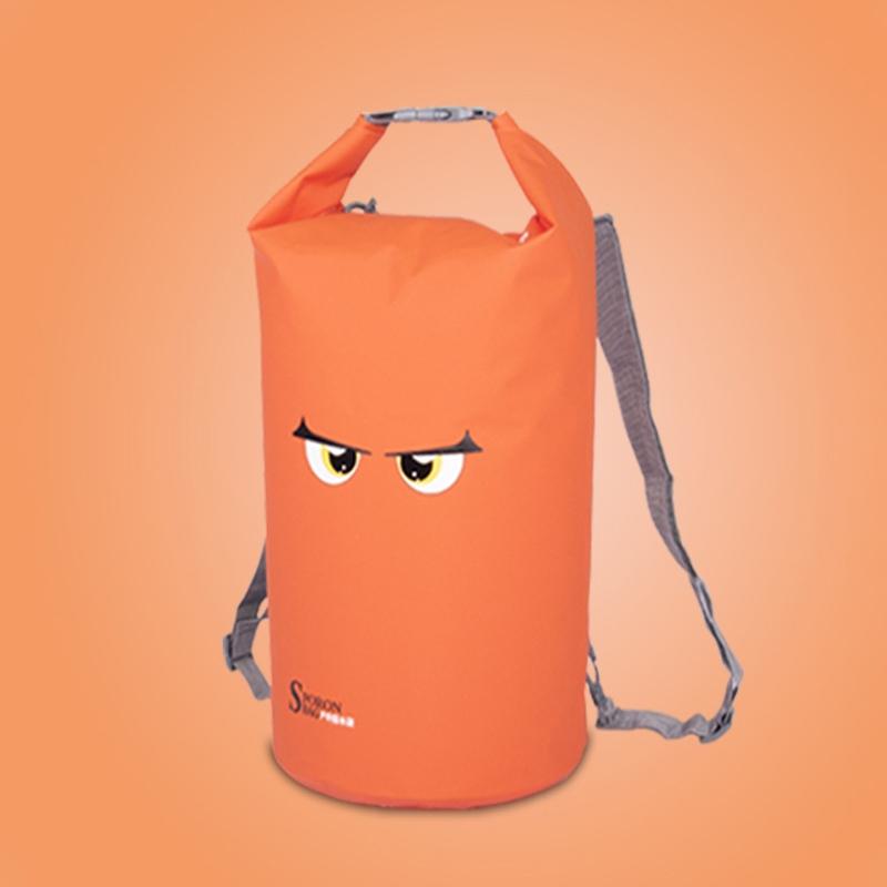 V562-D1040952650DBT-202503032030-00 Waterproof Beach Bag For Outdoor Activities Pvc Mesh Cloth Storage Bucket For Swimming Rafting And Seaside Fun - Orange - Image 1