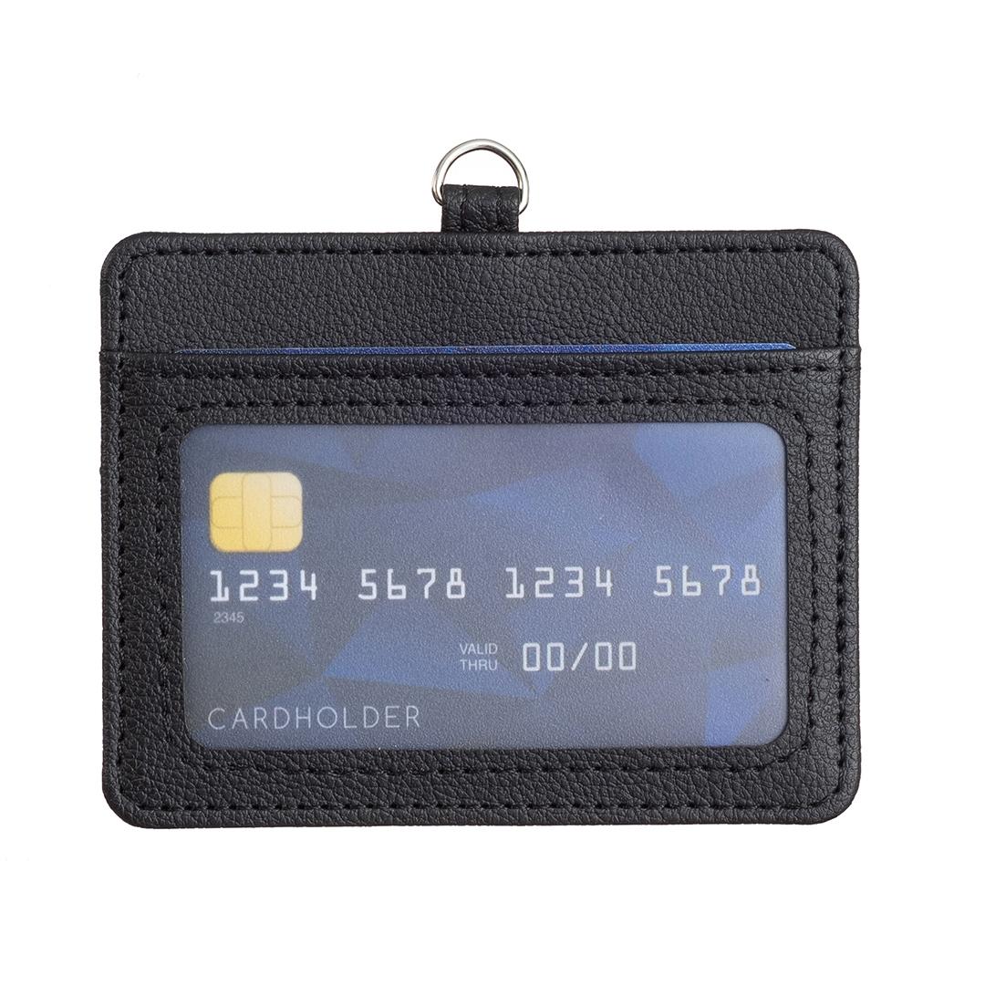 V562-D105539400ADE-202503281833-00 Horizontal Id Card Bag & Lanyard - Black - Image 1