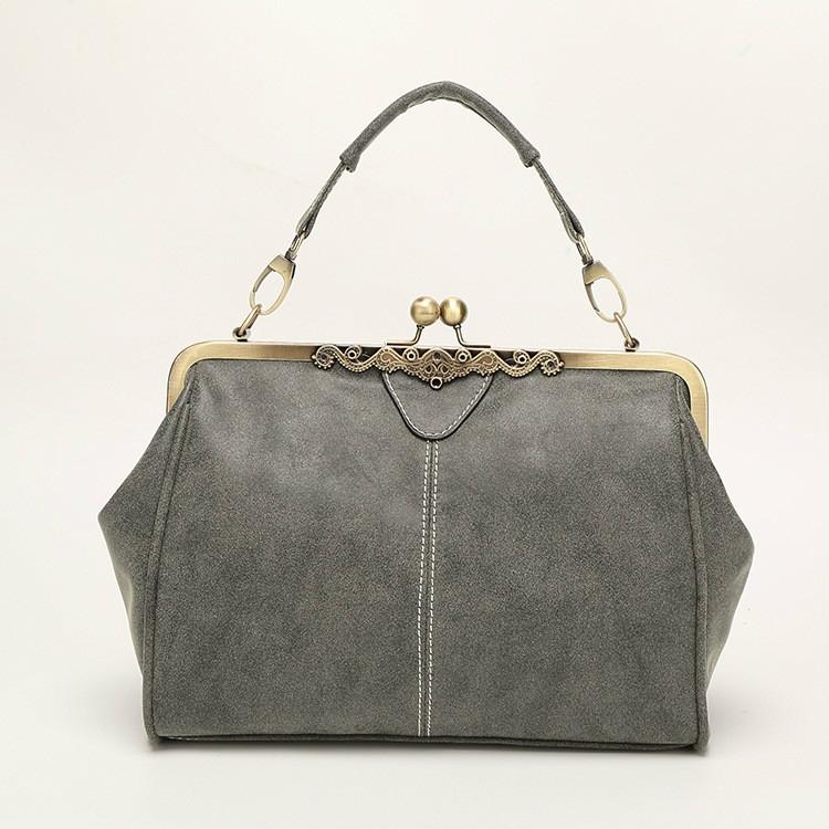 V562-D105938980DBT-202505191440-00 Retro Shoulder Bag For Women Messenger Style - Light Grey - Image 1