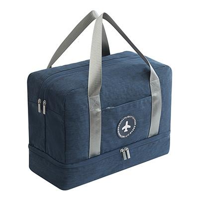 V562-D1066892020DBT-202503041340-00 Travel-ready Waterproof Beach Bag with Double Layer Design - Navy Blue - Image 1