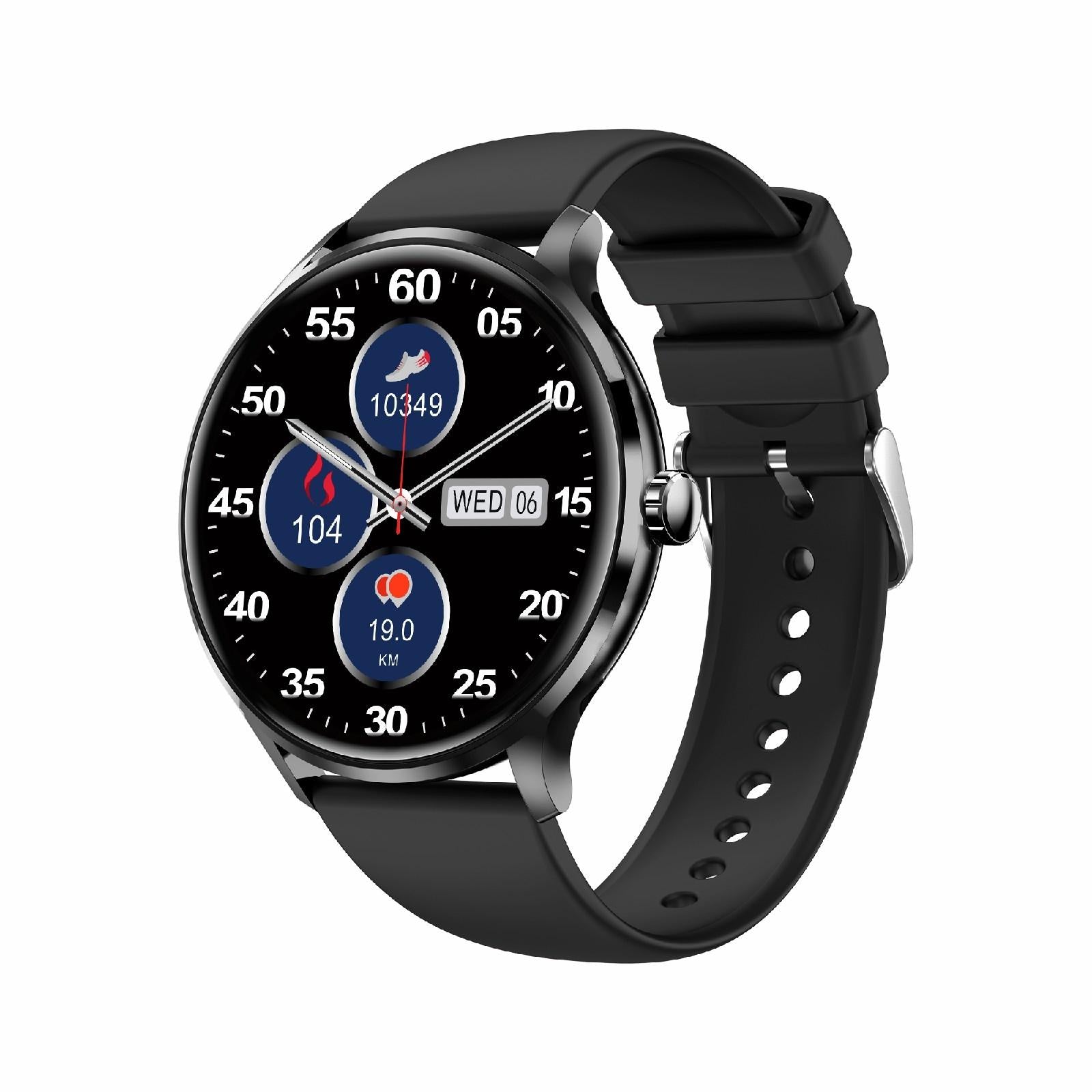 V562-D107942600ADE-202504252110-00 1.39 Inch Bt5.2 Smart Sport Watch Support Bluetooth Call / Sleep / Blood Oxygen / Temperature / Heart Rate / Blood Pressure Health Monitor - Black - Image 1