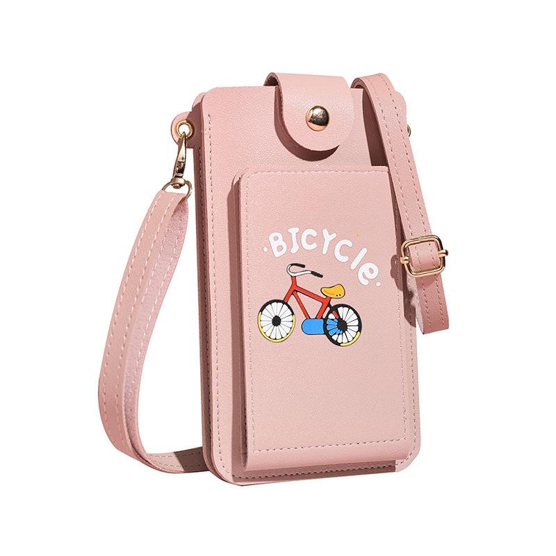 V562-D1080483060DBT-202505191605-00 Printed Mini Shoulder Bag With Card Holder - Pink - Image 1