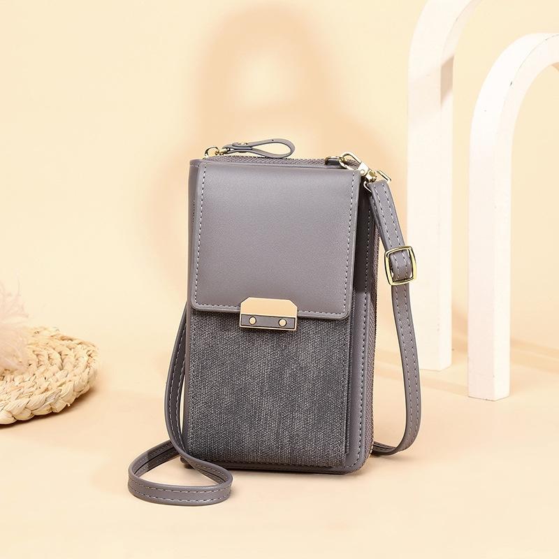 V562-D1083092060DBT-202505191536-00 Compact Locking Crossbody For Women Essentials - Gray - Image 1