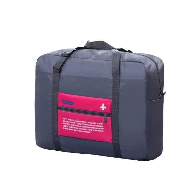 V562-D108937940DBT-202503041336-00 Foldable Nylon Travel Bag for Women and Men - Large Capacity - Rose Red - Image 1
