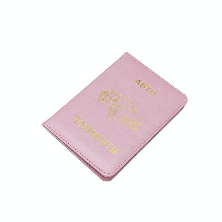 V562-D109535290DBT-202503282006-00 Russian Driver License Holder Genuine Leather Case - Pink - Image 1