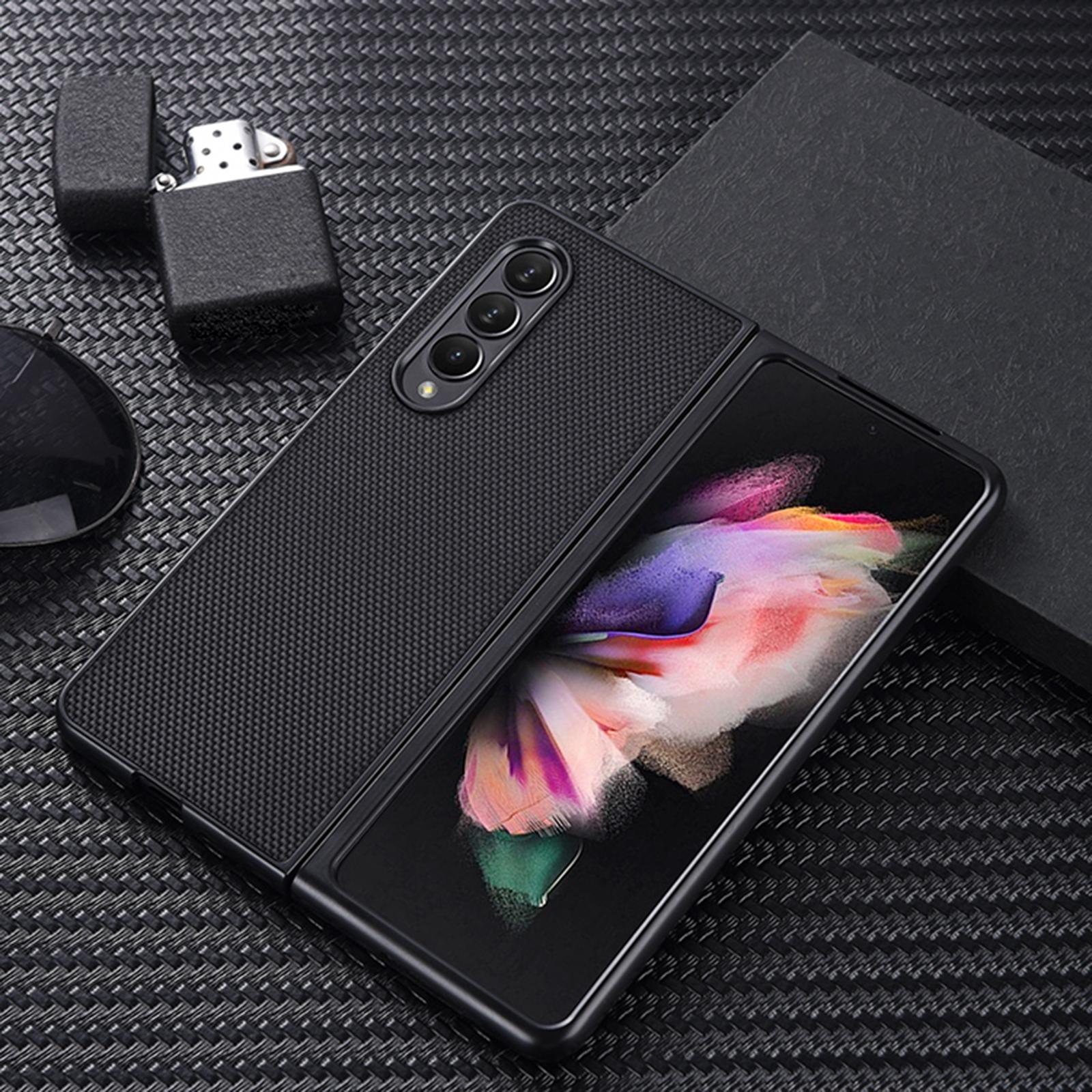 V562-D109870300ADE-202505221936-00 For Samsung Galaxy Z Fold4 5G Shockproof Nylon Phone Case - Black - Image 1