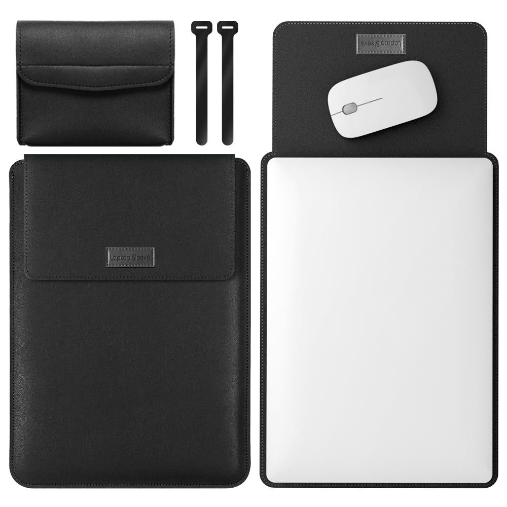 V562-D203402300ADE-202504022110-00 Lightweight 4-in-1 Leather Laptop Bag - 13 / 14 Inches Portable - Black - Image 1