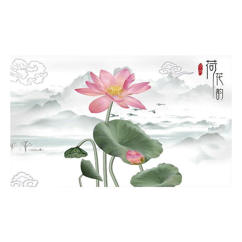 V562-D500198100ADE-202503031736-00 52 Inch Dust-proof Tv Cover for Household - Lotus - Image 1