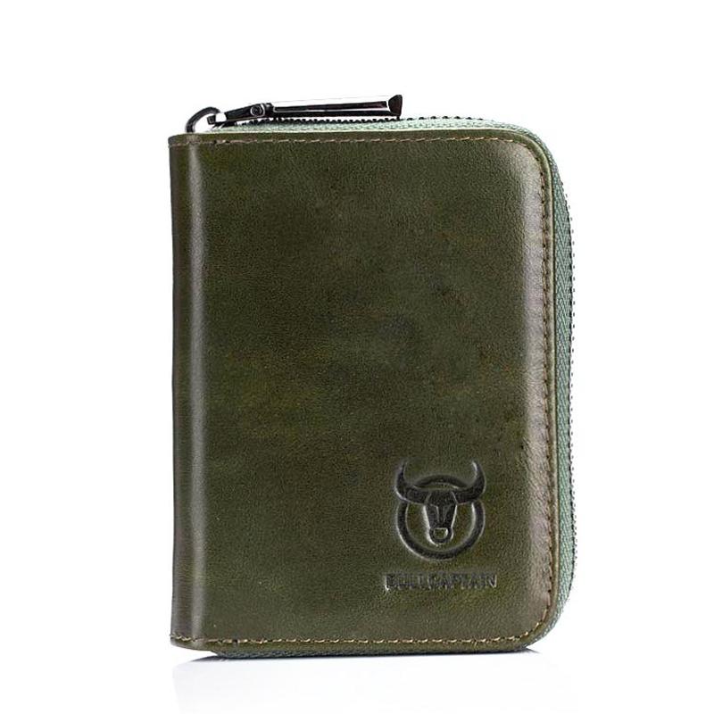 V562-E1005313850DBT-202503280211-00 Men'S Leather Card Holder Casual Driver License Wallet - Green - Image 1