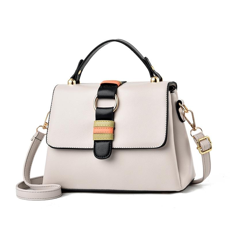 V562-E1021232060DBT-202505191437-00 Versatile Small Square Handbag For Women - Rice Gray - Image 1
