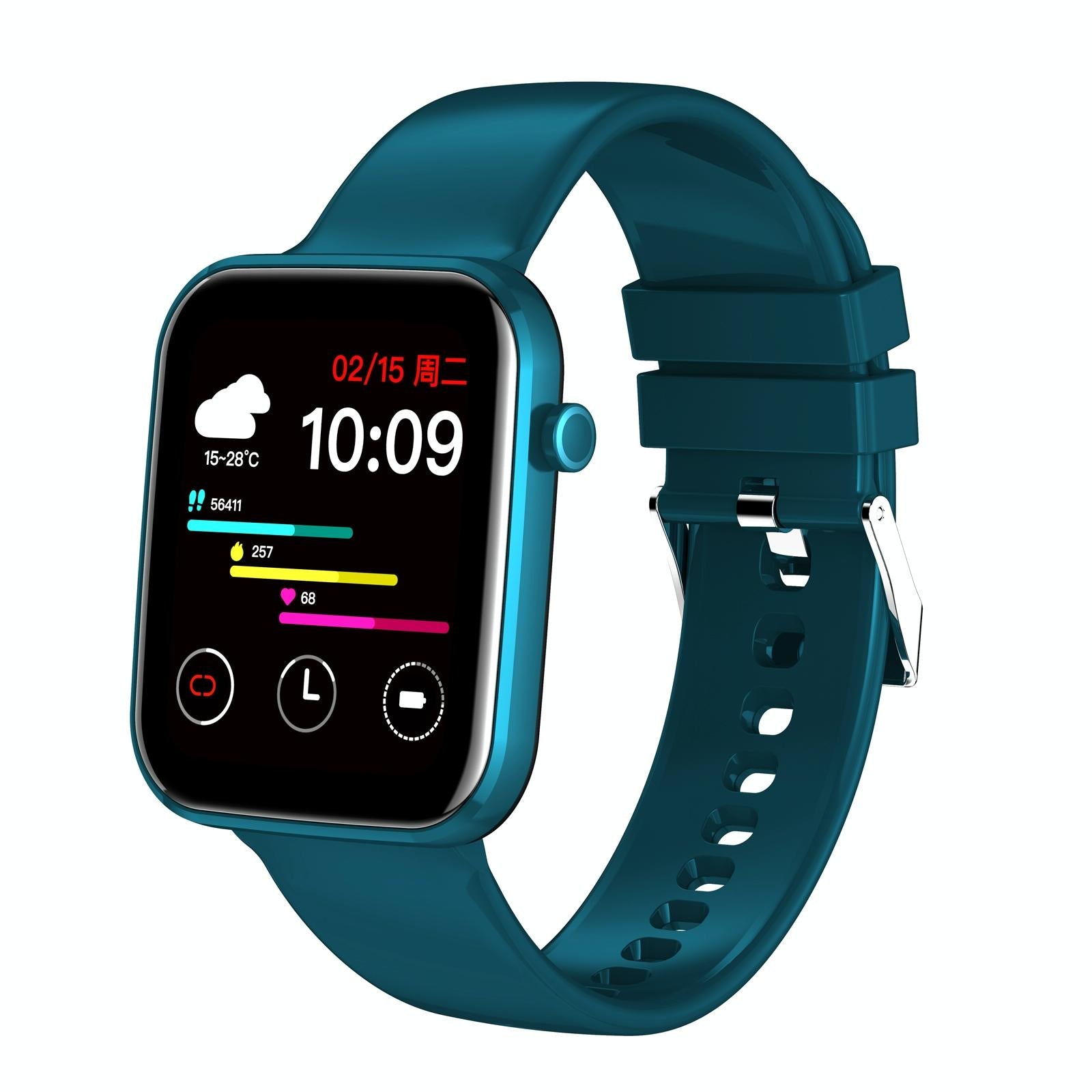 V562-E103772100ADE-202504251926-00 1.69 Inch Ip67 Waterproof Smart Watch With Touch Screen Health Monitoring - Blue - Image 1