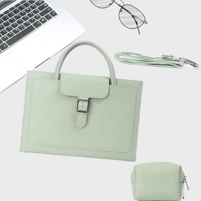 V562-E1039352060DBT-202502282131-00 Waterproof Laptop Bag with Power Pack - 13 Inches Portable - Mint Green - Image 1