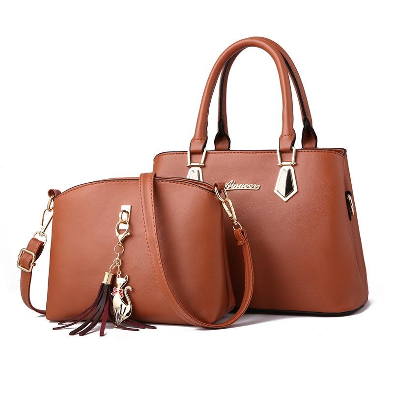 V562-E1066504450DBT-202504251726-00 Women 2-in-1 Casual Messenger Bag - Large Capacity - Khaki - Image 1