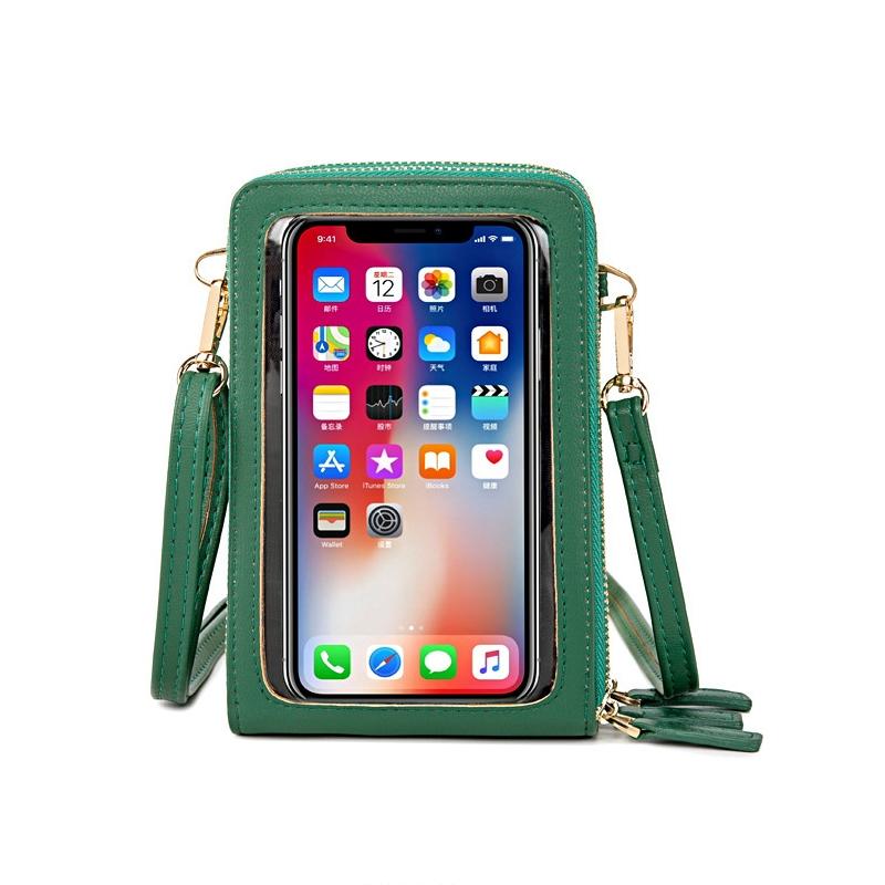 V562-E1086102060DBT-202505191606-00 Multifunctional Touch Screen Phone Bag - Green - Image 1
