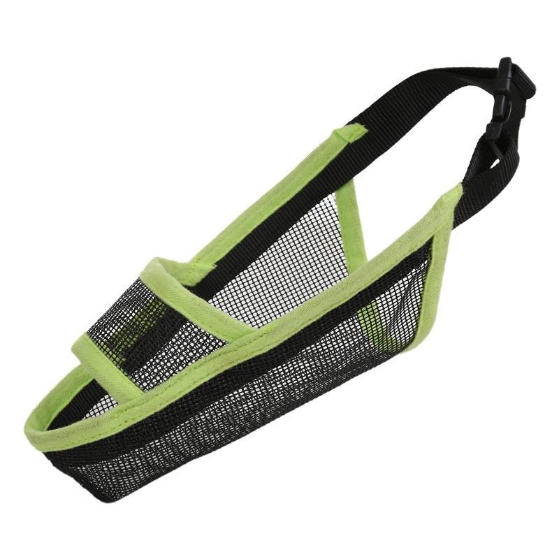 V562-E3016852650DBT-202503261930-00 Dog Mouth Cover Anti-Bite Mesh Dog Mouth Cover Medium And Large Dogs Anti-Drop Mask S - Green - Image 1