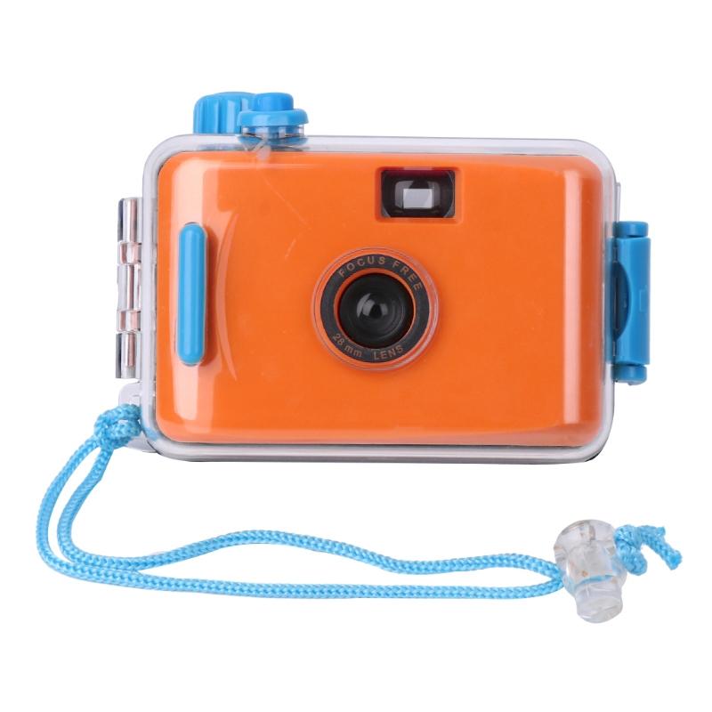 V562-E3080ACD-202502241310-00 Waterproof Retro Film Camera for Kids - Mini Point-and-shoot 5m - Orange - Image 1