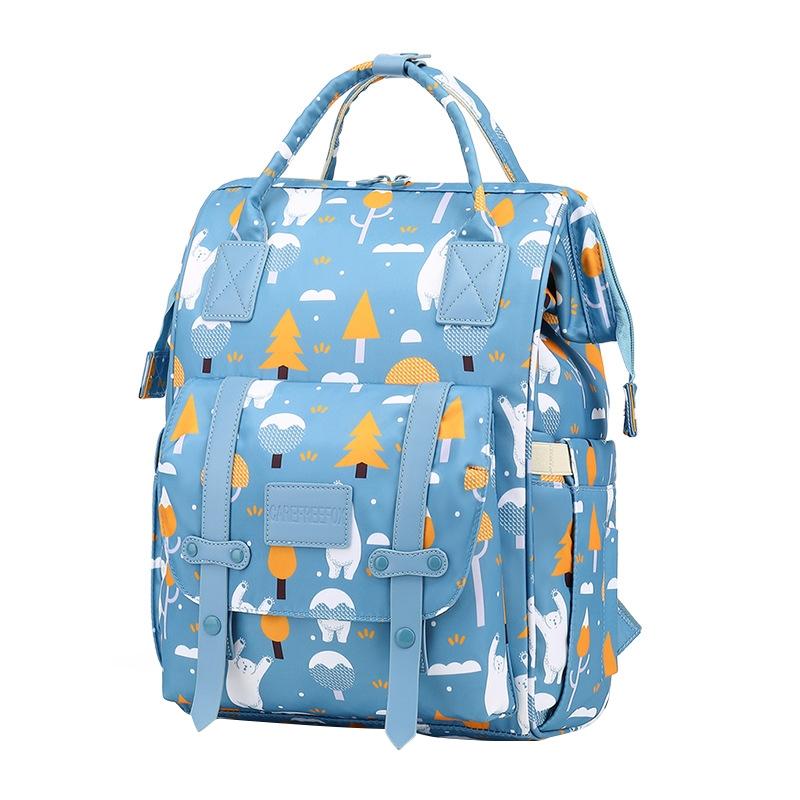V562-E503274500ADE-202504251647-00 Convertible Diaper Bag Backpack for Baby Care - Cartoon Bear - Image 1