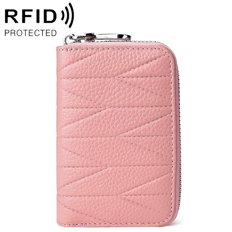 V562-F0610BCC-202505291511-00 Women Anti Magnetic Leather Rfid Wallet - Pink - Image 1