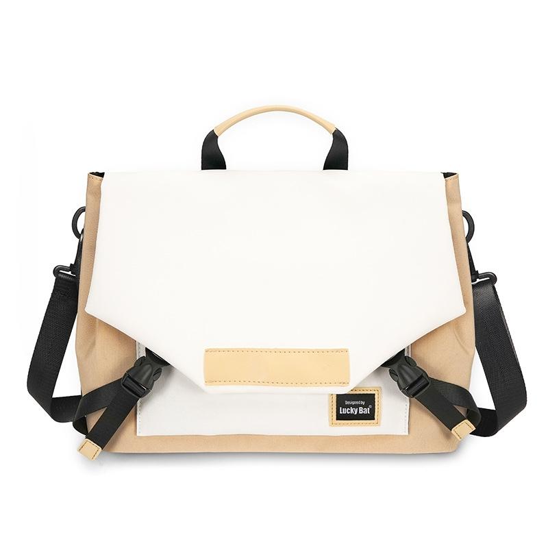 V562-F1033023060DBT-202502282252-00 Anti-drop Crossbody Laptop Bag - Fits 13.3-16 Inch - Airbag Protection - Khaki White - Image 1