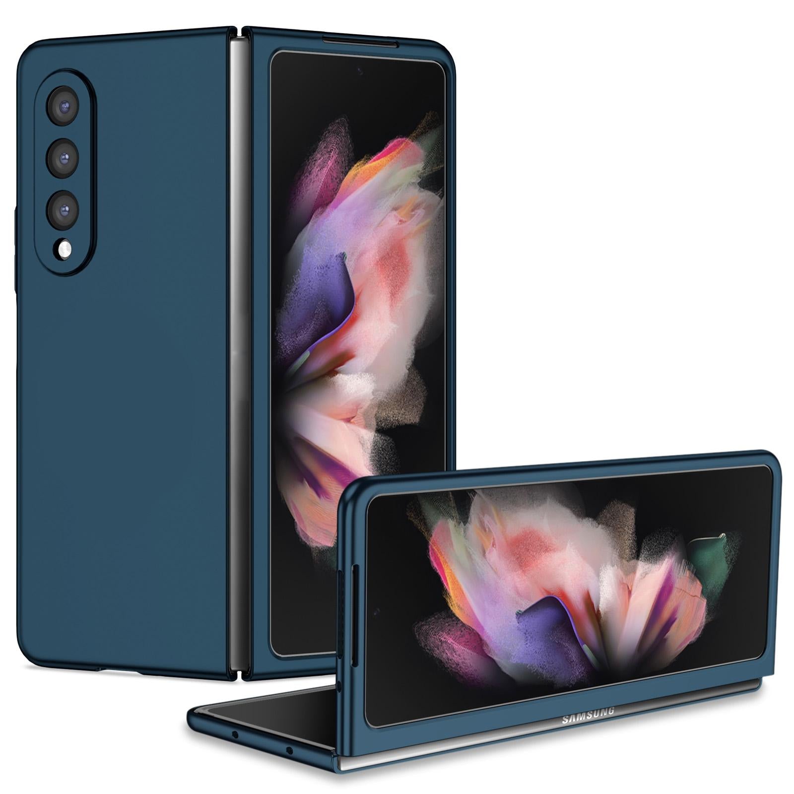 V562-F103752300ADE-202504292040-00 For Samsung Galaxy z Fold4 5G Foldable Armor Phone Case - Compact and Durable - Dark Blue - Image 1