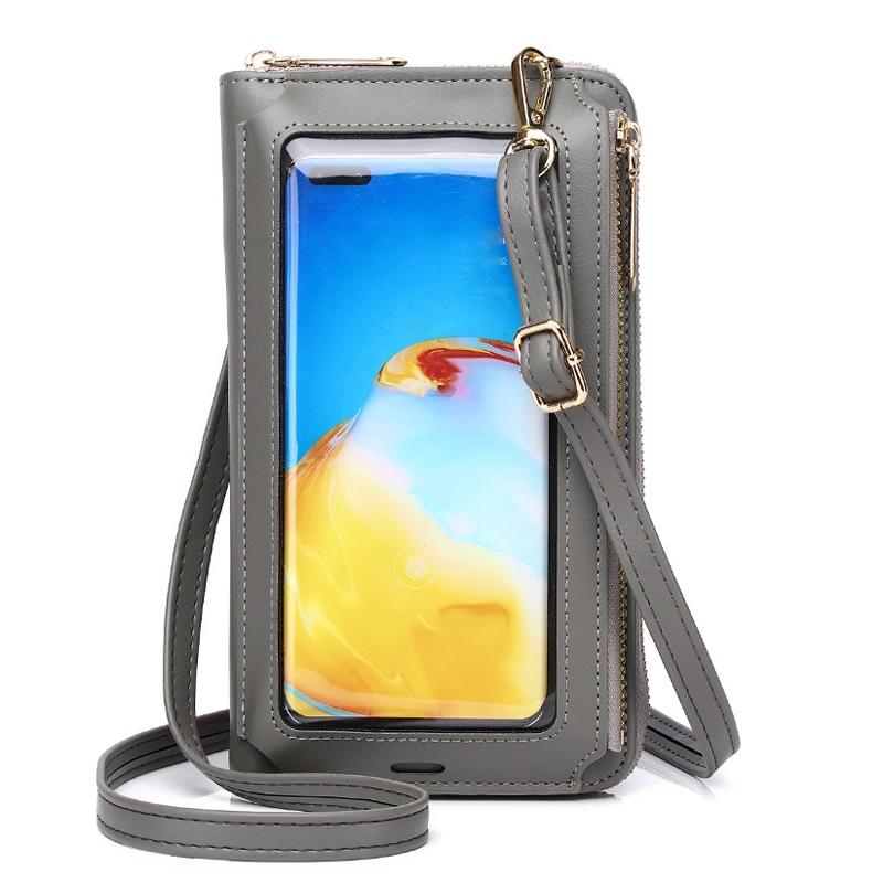 V562-F1044092060DBT-202505191506-00 Touch Screen Cross Body Phone Bag Large Capacity - Gray - Image 1