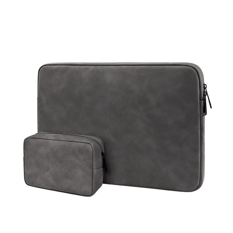 V562-F1044833060DBT-202504022120-00 Lightweight Waterproof Lambskin Laptop Sleeve - 13.3 Inches - Deep Gray With Bag - Image 1