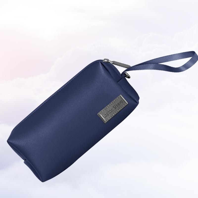 V562-F104667400ADE-202502281830-00 Waterproof Laptop Accessory Bag - Pu Leather - Dark Blue - Image 1