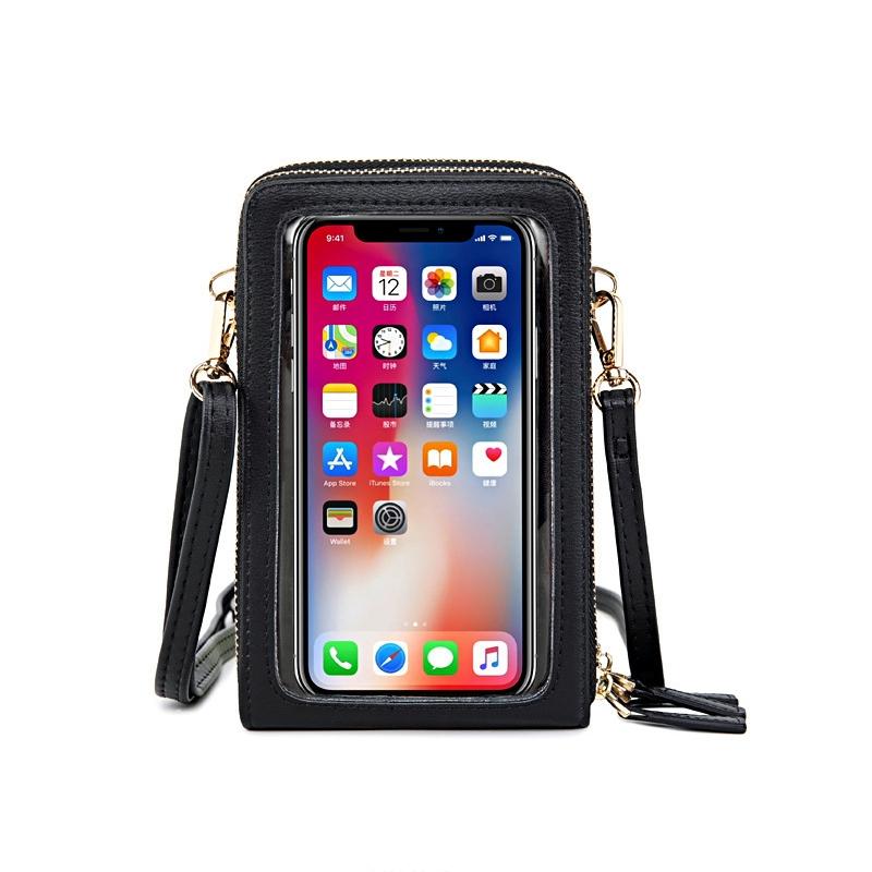 V562-F1086102060DBT-202505191606-00 Multifunctional Touch Screen Phone Bag - Black - Image 1