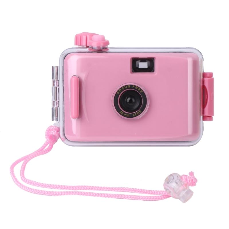 V562-F3080ACD-202502241310-00 Waterproof Retro Film Camera for Kids - Mini Point-and-shoot 5m - Pink - Image 1
