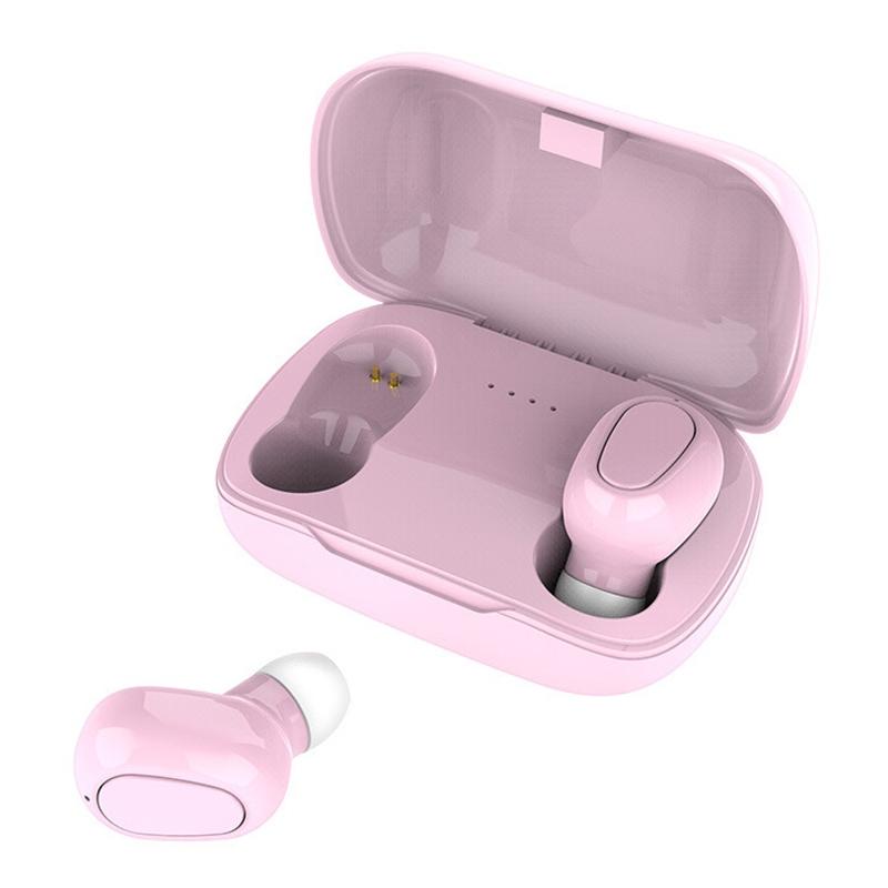 V562-F5450D6PI-202505211931-00 Wireless Bluetooth Earphones with 9d Sound and Charging Box - Pink - Image 1