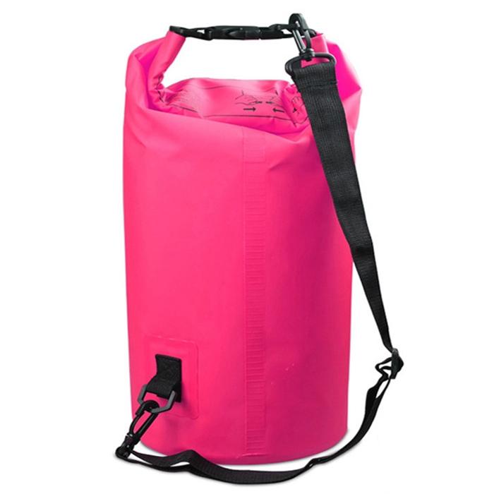 Waterproof Double Shoulder Bag Dry Sack 20L Capacity - Pink