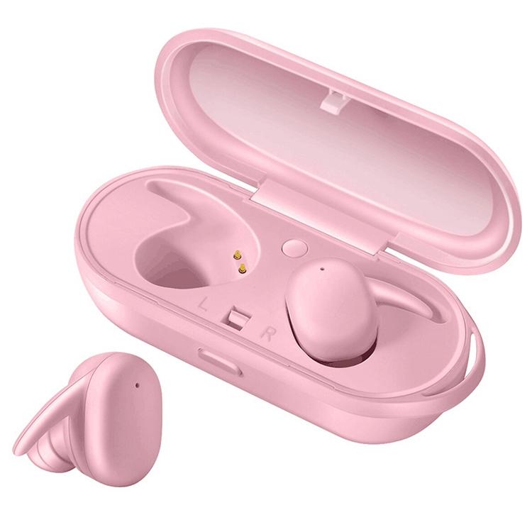 V562-F9061D6PI-202505222053-00 Waterproof Wireless Bluetooth Earphones with Magnetic Charging Box - 300mah - Pink - Image 1